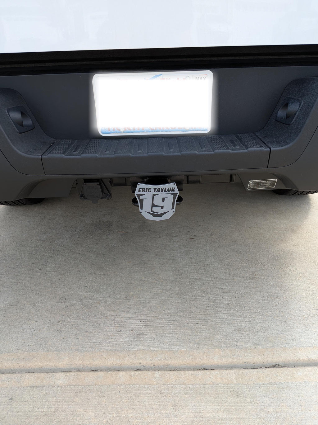 Personalized Motocross Number Plate Trailer Hitch Cover