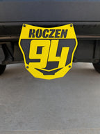 Personalized Motocross Number Plate Trailer Hitch Cover