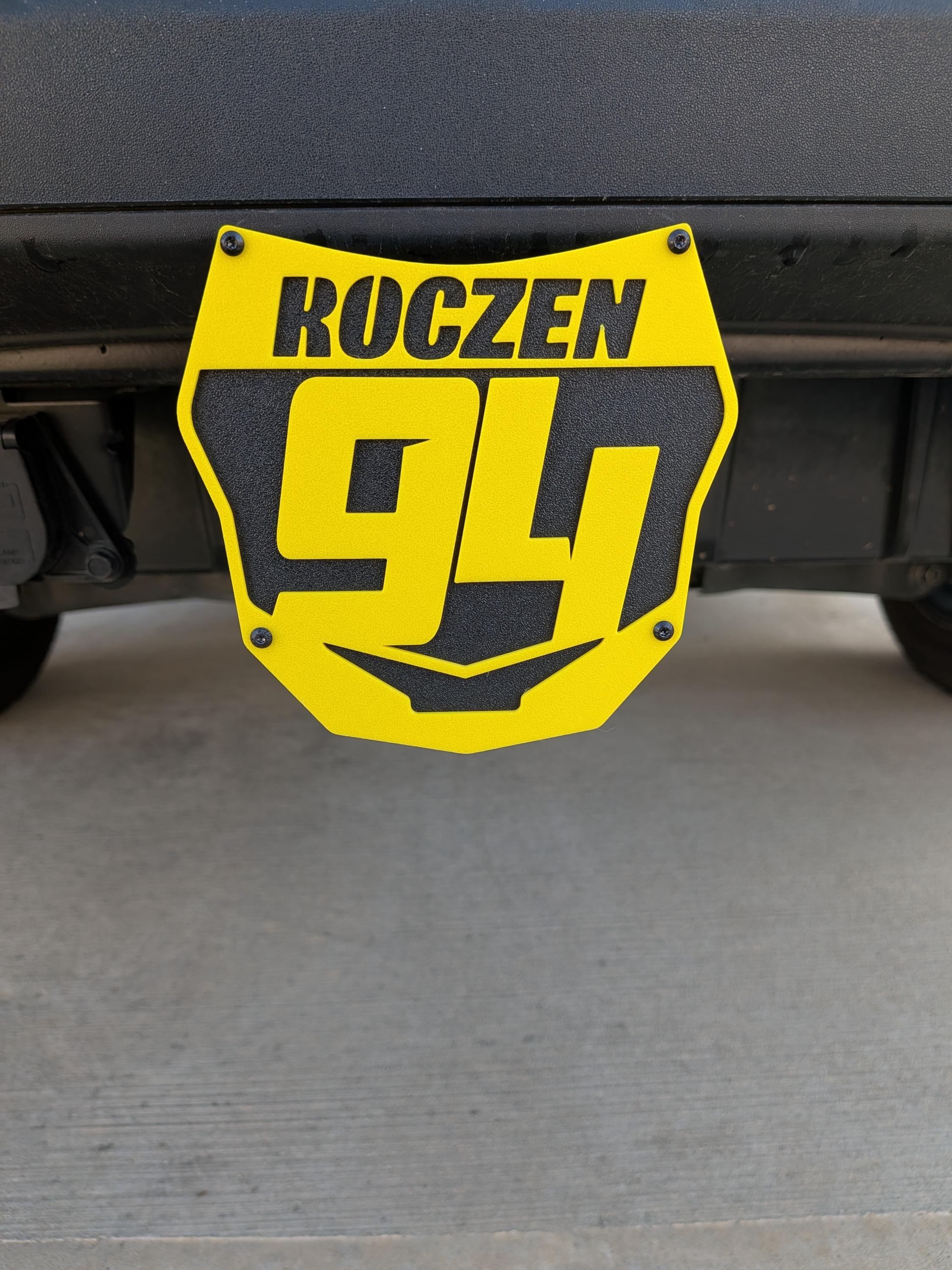 Personalized Motocross Number Plate Trailer Hitch Cover