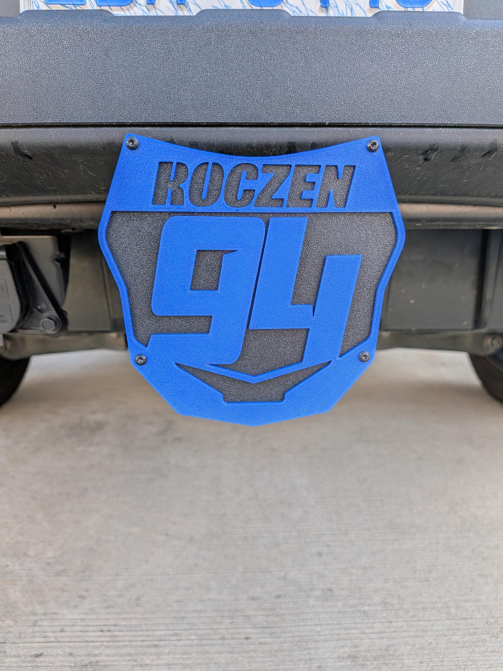 Personalized Motocross Number Plate Trailer Hitch Cover