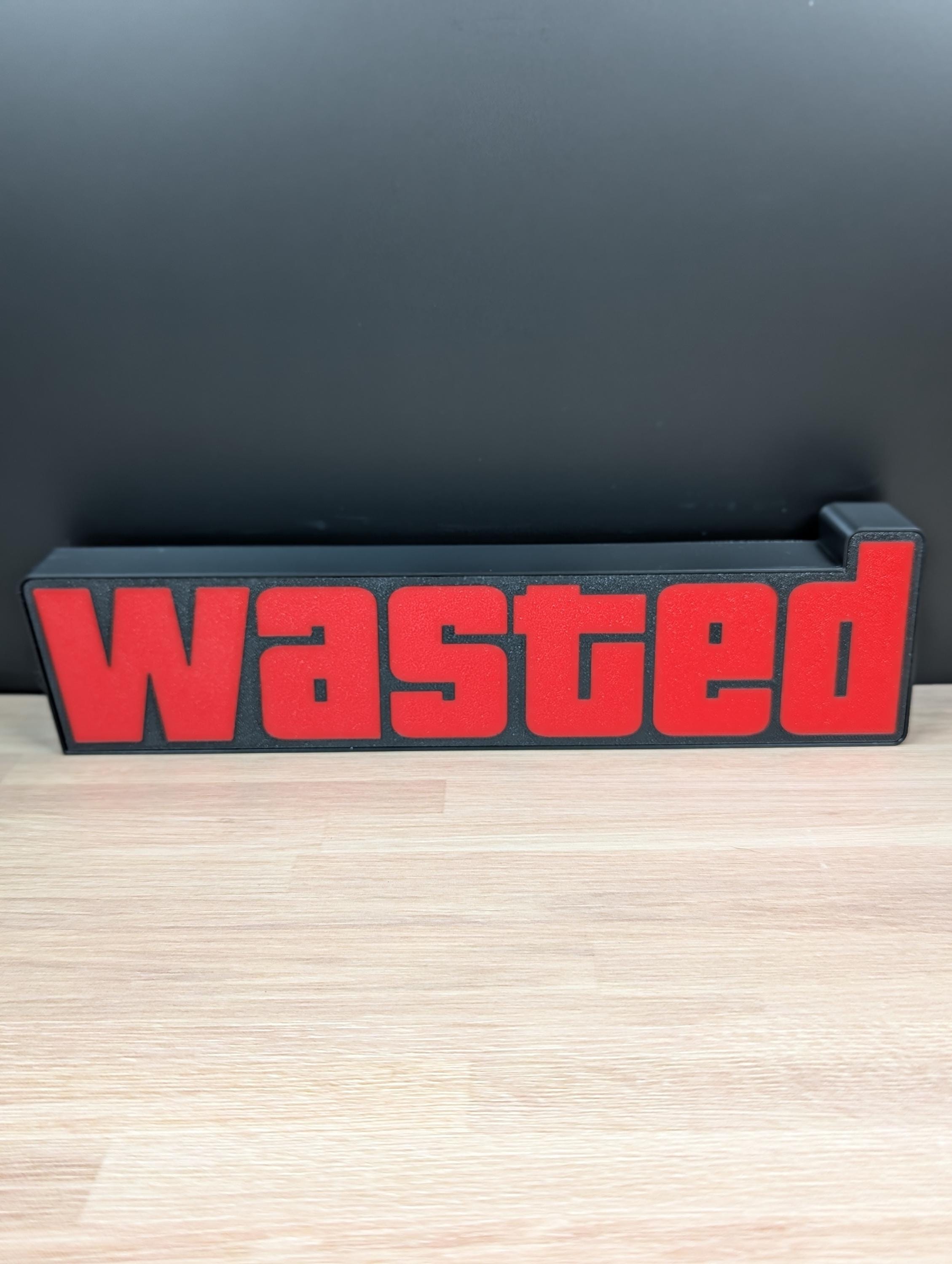 Wasted LED Sign – 3D Printed Gamer Room Decor