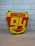 Personalized Motocross Number Plate LED Lightbox | NightLight