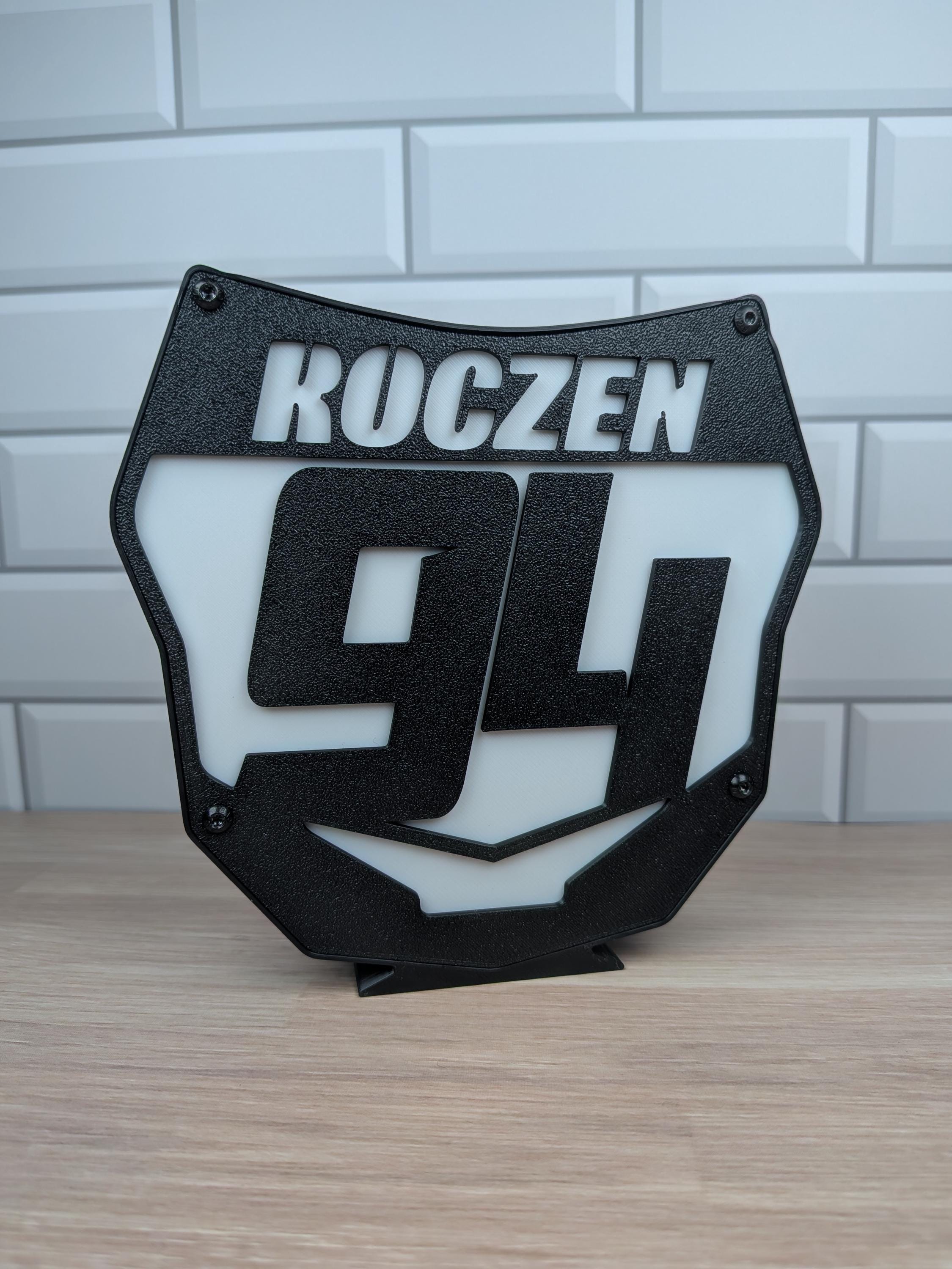 Personalized Motocross Number Plate LED Lightbox | NightLight