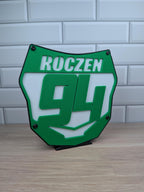 Personalized Motocross Number Plate LED Lightbox | NightLight