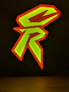 Retro CR Logo LED Lightbox | 3D Printed Motocross Decor