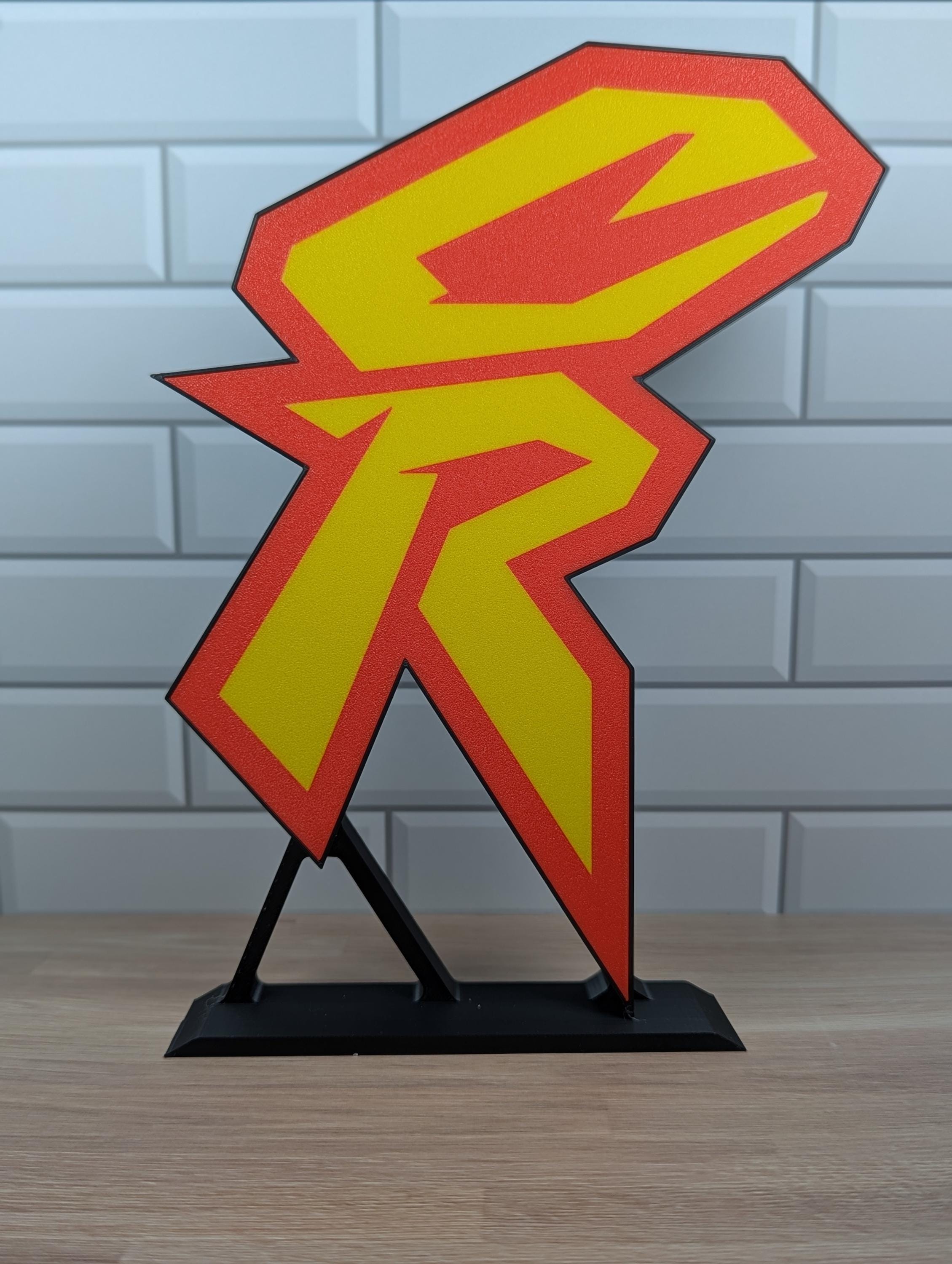 Retro CR Logo LED Lightbox | 3D Printed Motocross Decor