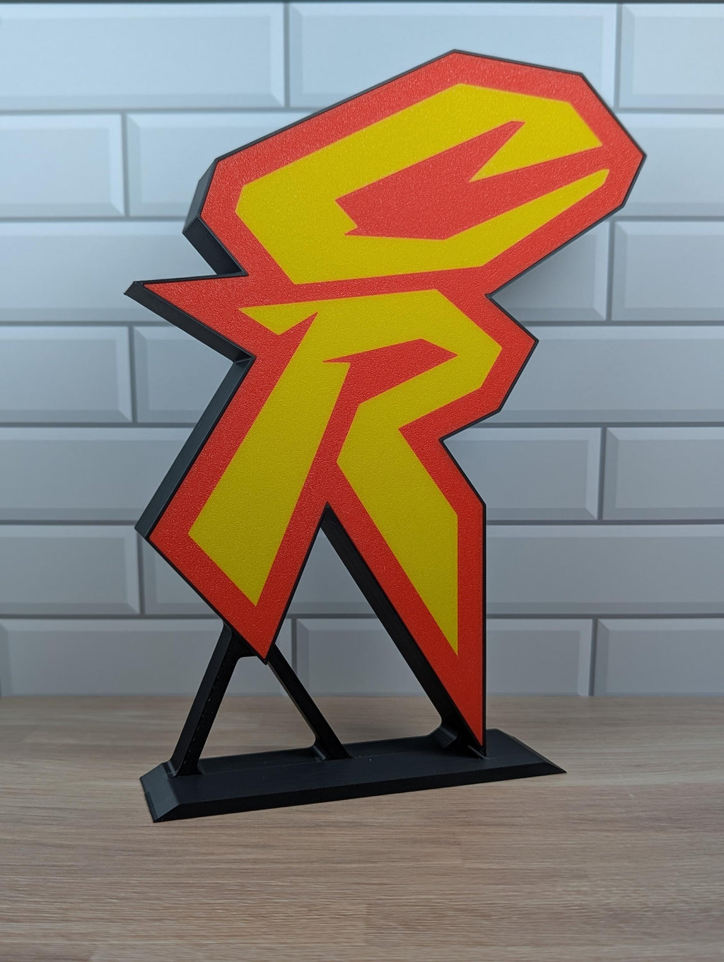 Retro CR Logo LED Lightbox | 3D Printed Motocross Decor