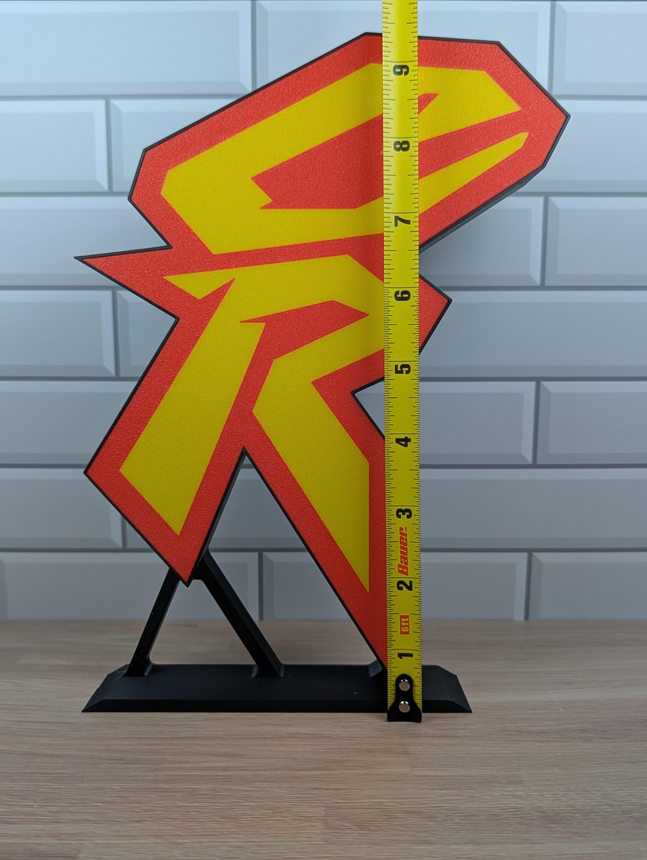 Retro CR Logo LED Lightbox | 3D Printed Motocross Decor