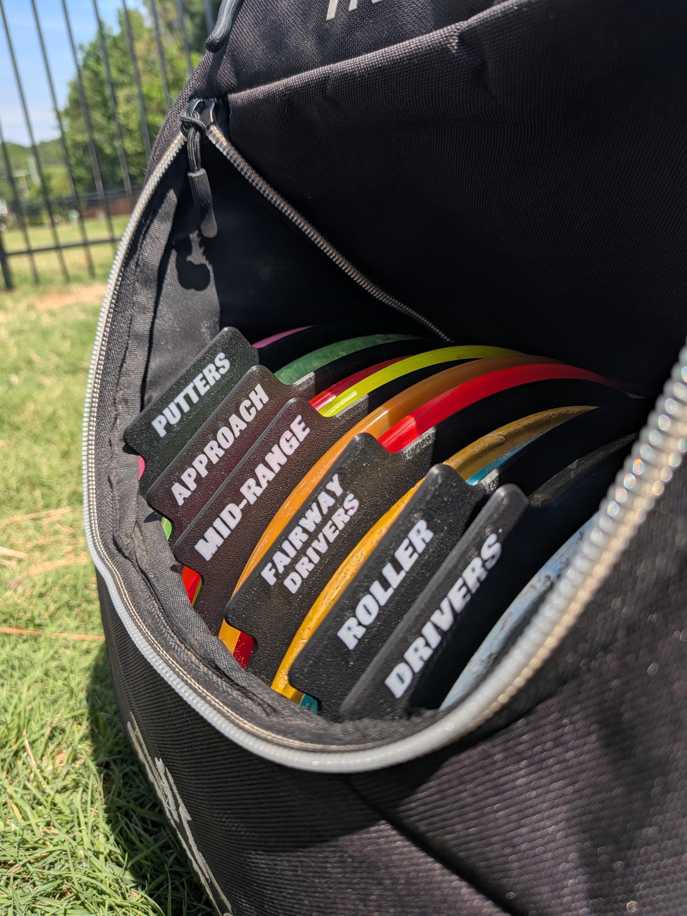 3D Printed Disc Golf Bag Dividers - Set of 6 | Custom Colors | Disc Golf Organizer | Disc Separators | Gift for Disc Golfer