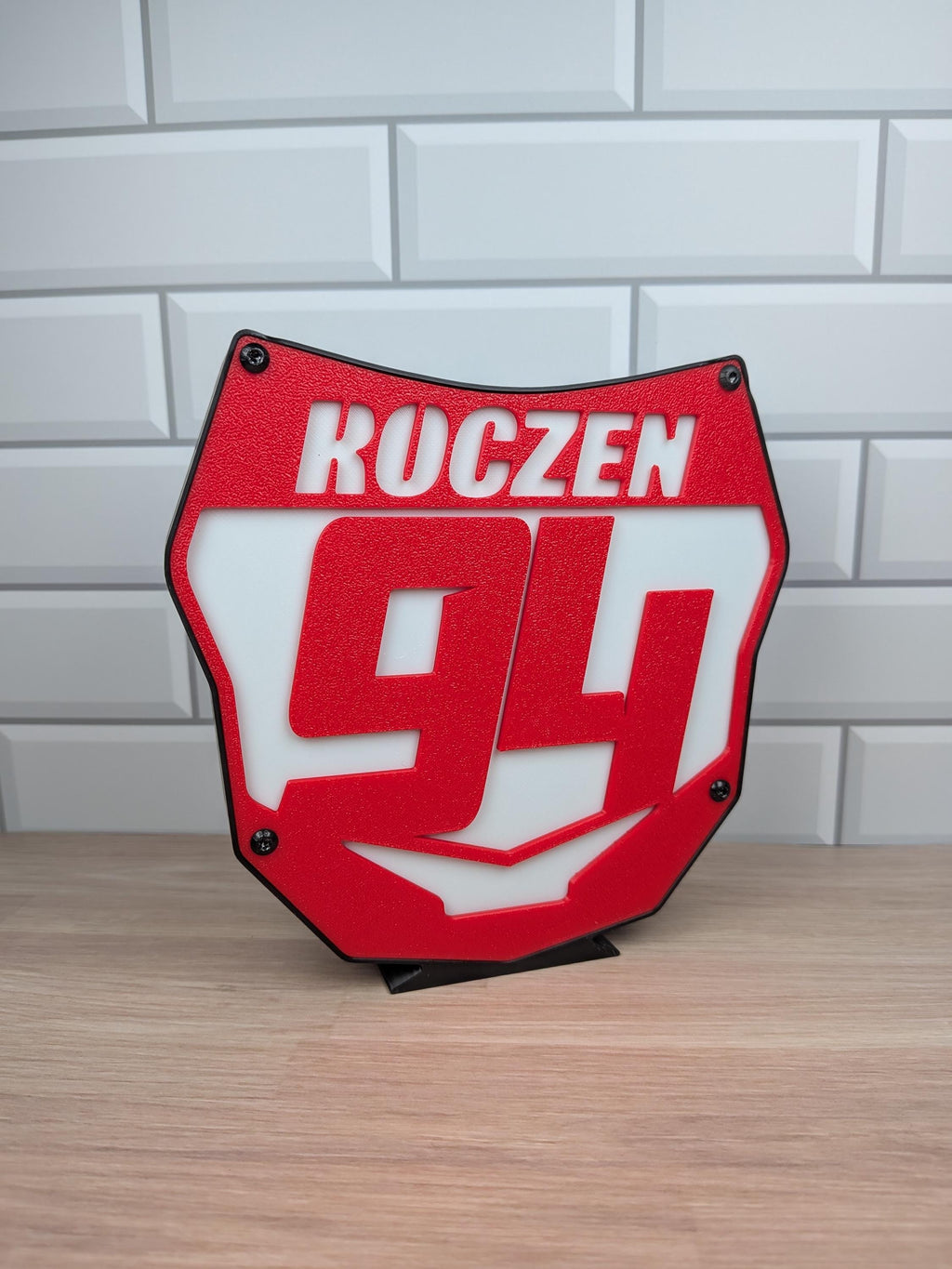 Personalized Motocross Number Plate LED Lightbox | NightLight