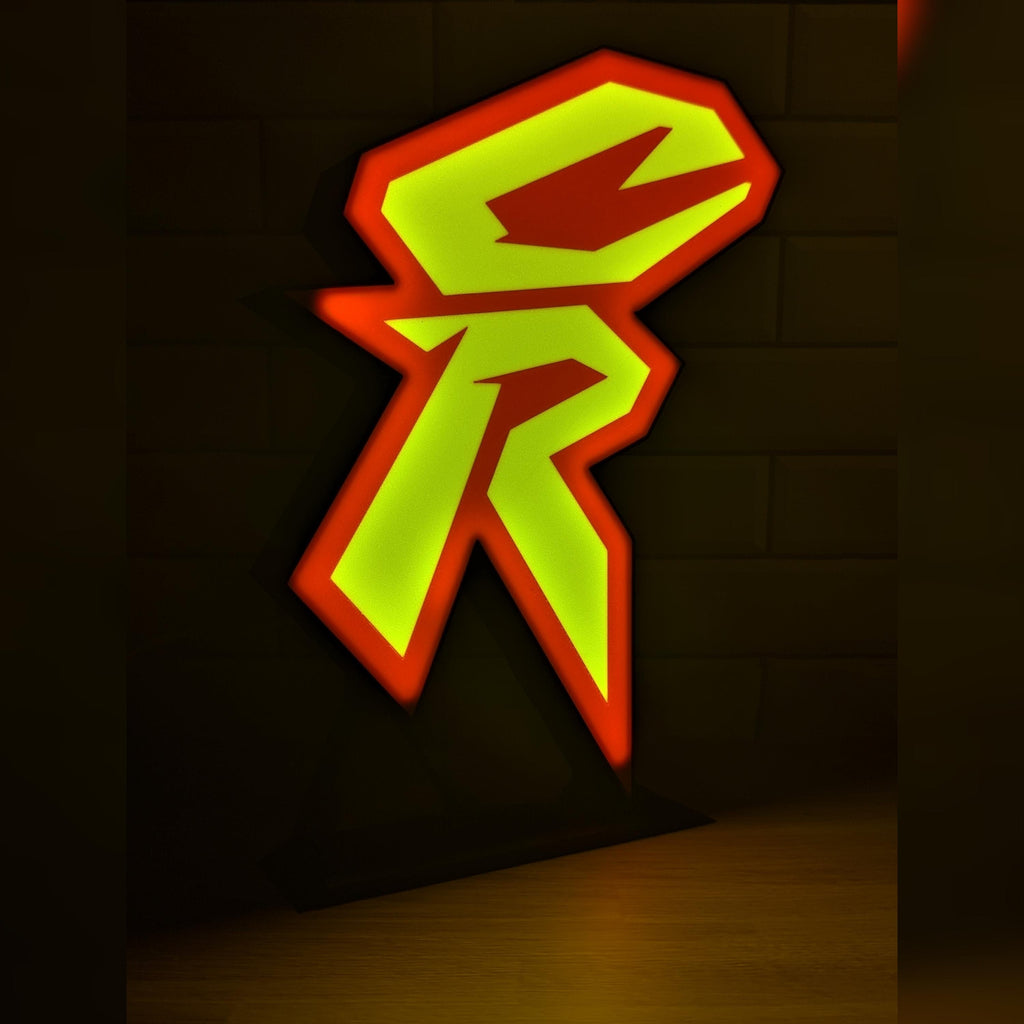 Retro CR Logo LED Lightbox | 3D Printed Motocross Decor