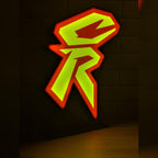 Retro CR Logo LED Lightbox | 3D Printed Motocross Decor