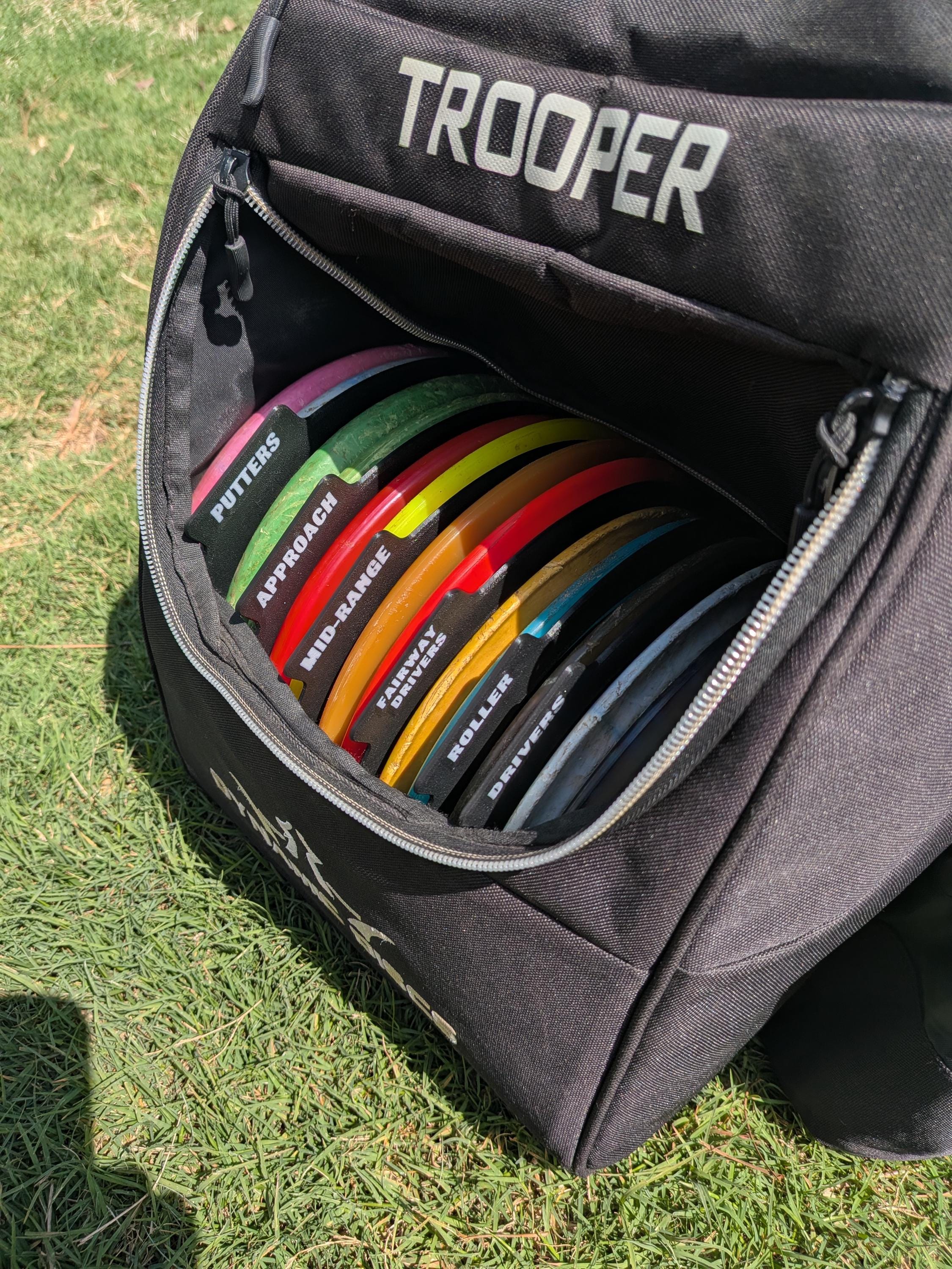 3D Printed Disc Golf Bag Dividers - Set of 6 | Custom Colors | Disc Golf Organizer | Disc Separators | Gift for Disc Golfer